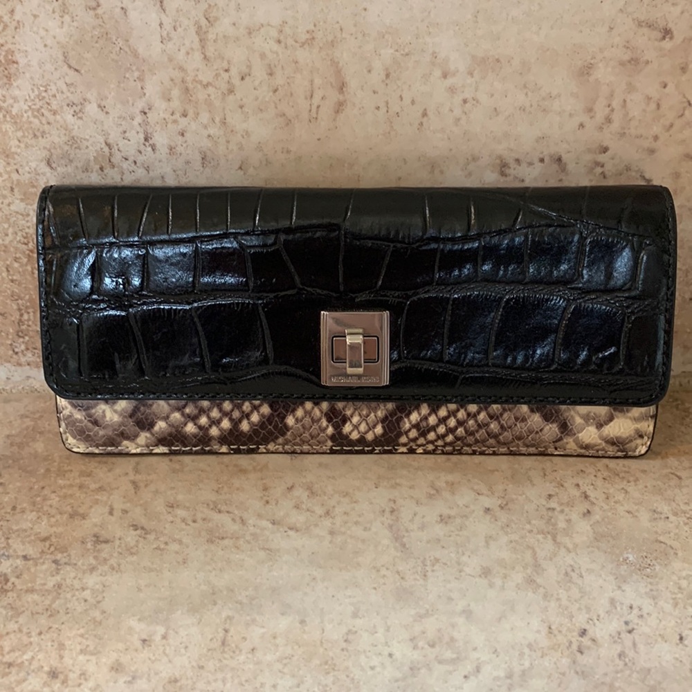 Michael Kors faux snake skin wallet